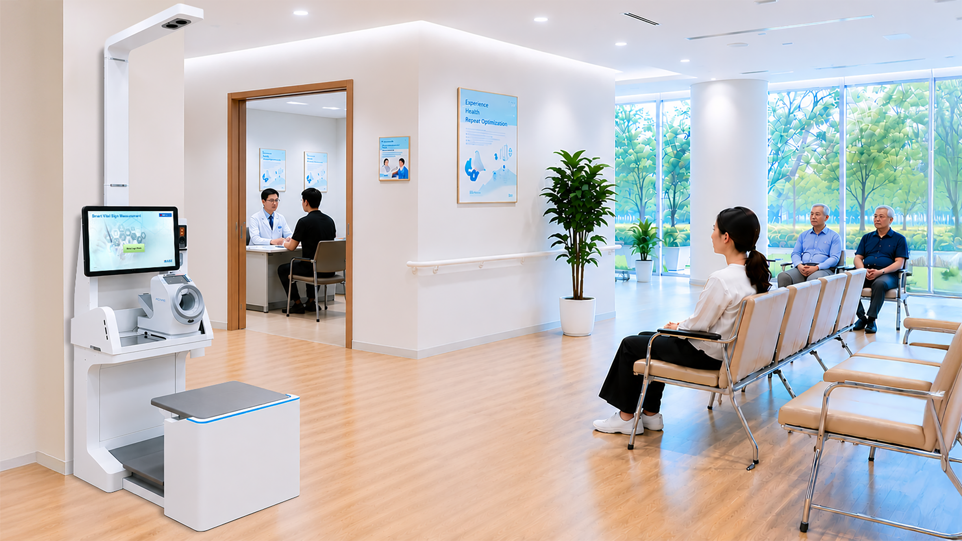 Smart Vital Sign Measurement Station in Hospital Environment