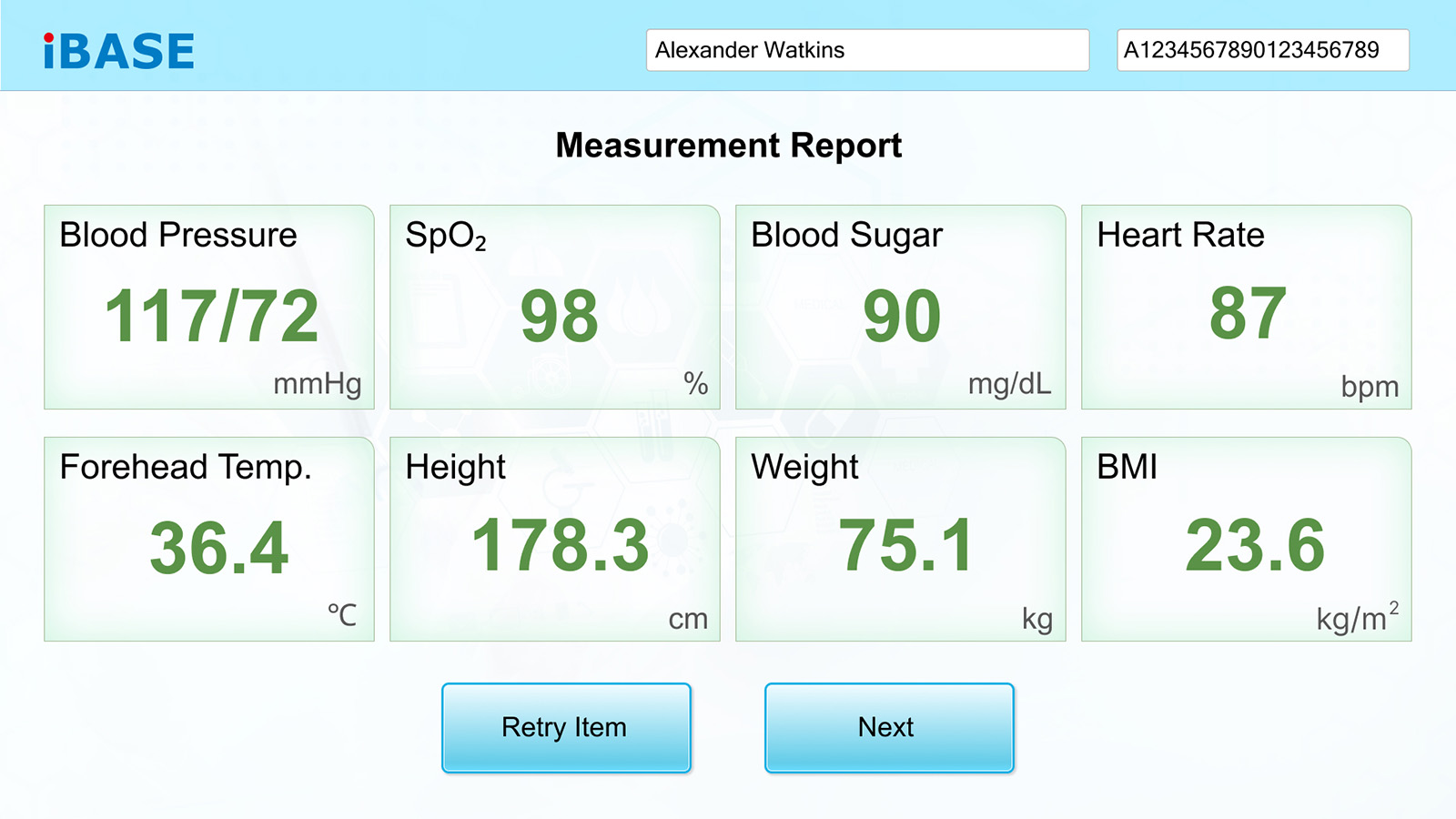Measurement Results Interface